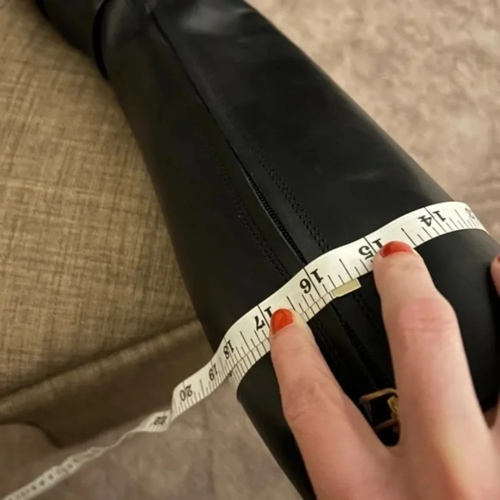 Tory Burch Black Calf Leather Riding Boots